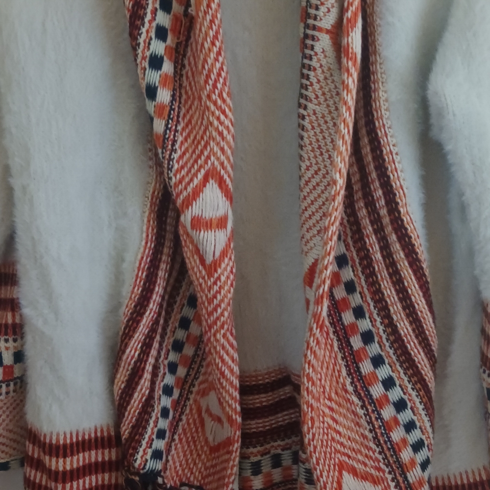 Cozy White and Multicolor Cardigan